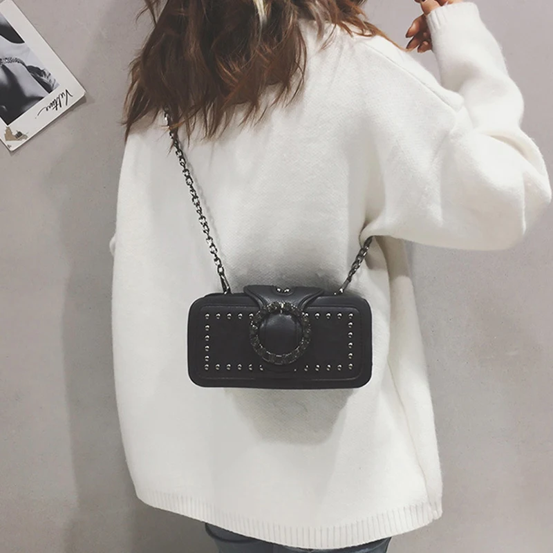 Женская сумка через плечо премиум-класса в стиле ретро с заклепками новая модная