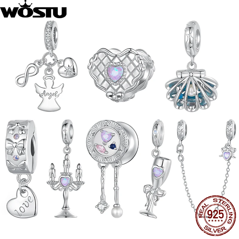 Женский браслет из серебра 925 пробы с кулоном в виде ангела