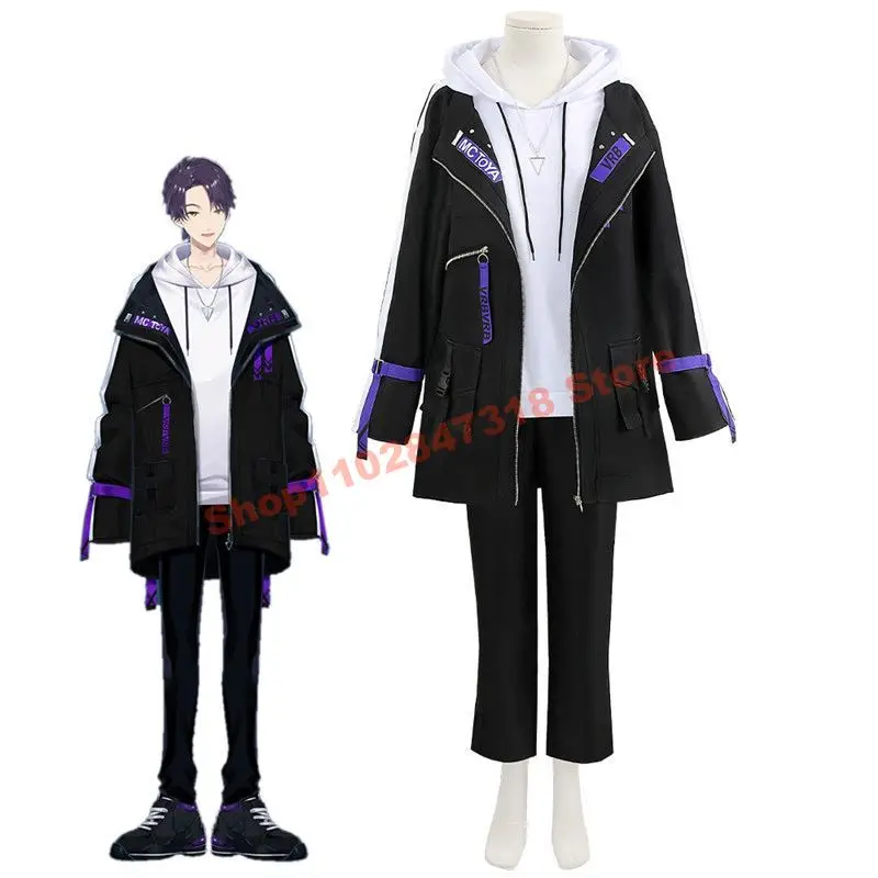 

Vtuber Kenmochi Toya Cosplay Costume Nijisanji Virtual YouTuber Hoodie Anime Live Streaming Clothing Male And Female Sizes