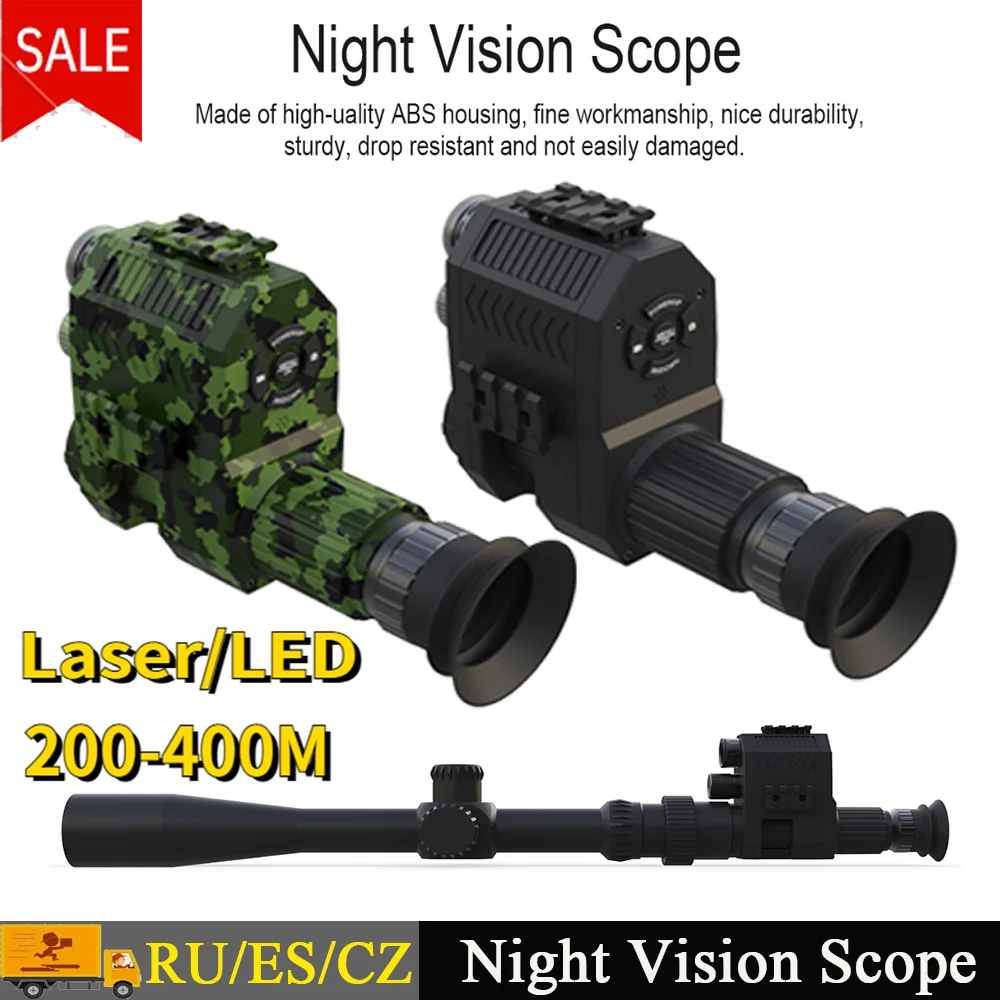Scope Monocular Telescope 1080p 200-400m Travel Infrared Camcorder Support Photo Video Recording
