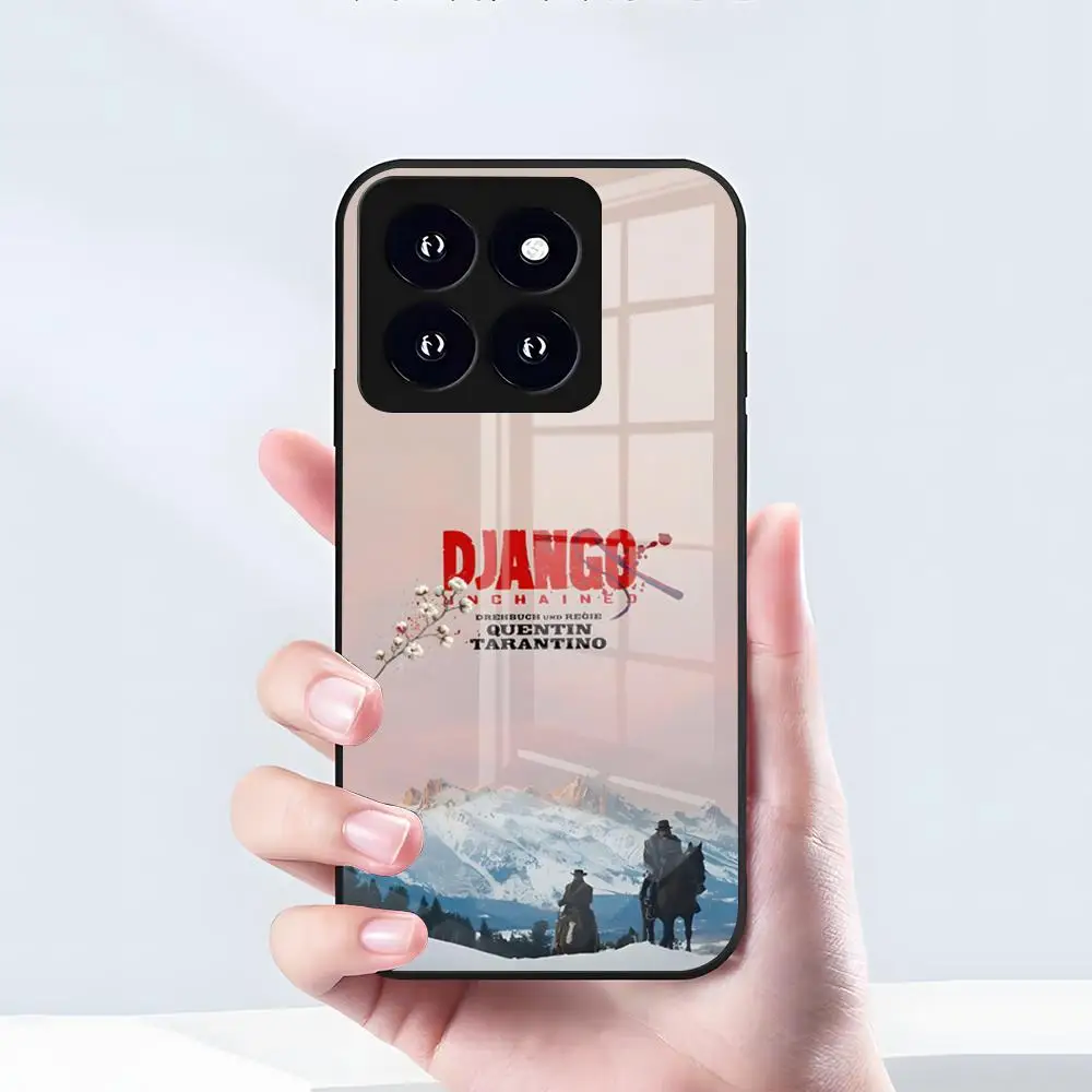 Фото Чехол для телефона D_DJANGO U_UNCHAINED для Xiaomi 15 14 13 12 S X Pro Lite Mi 11 Ultra T, черный, стеклянный №4