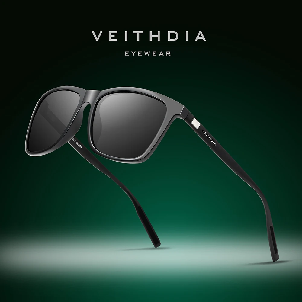 VEITHDIA Brand Sunglasses Unisex Retro Aluminum+TR90 Sunglasses Polarized Lens Vintage Eyewear Sun Glasses For Men/Women 6108