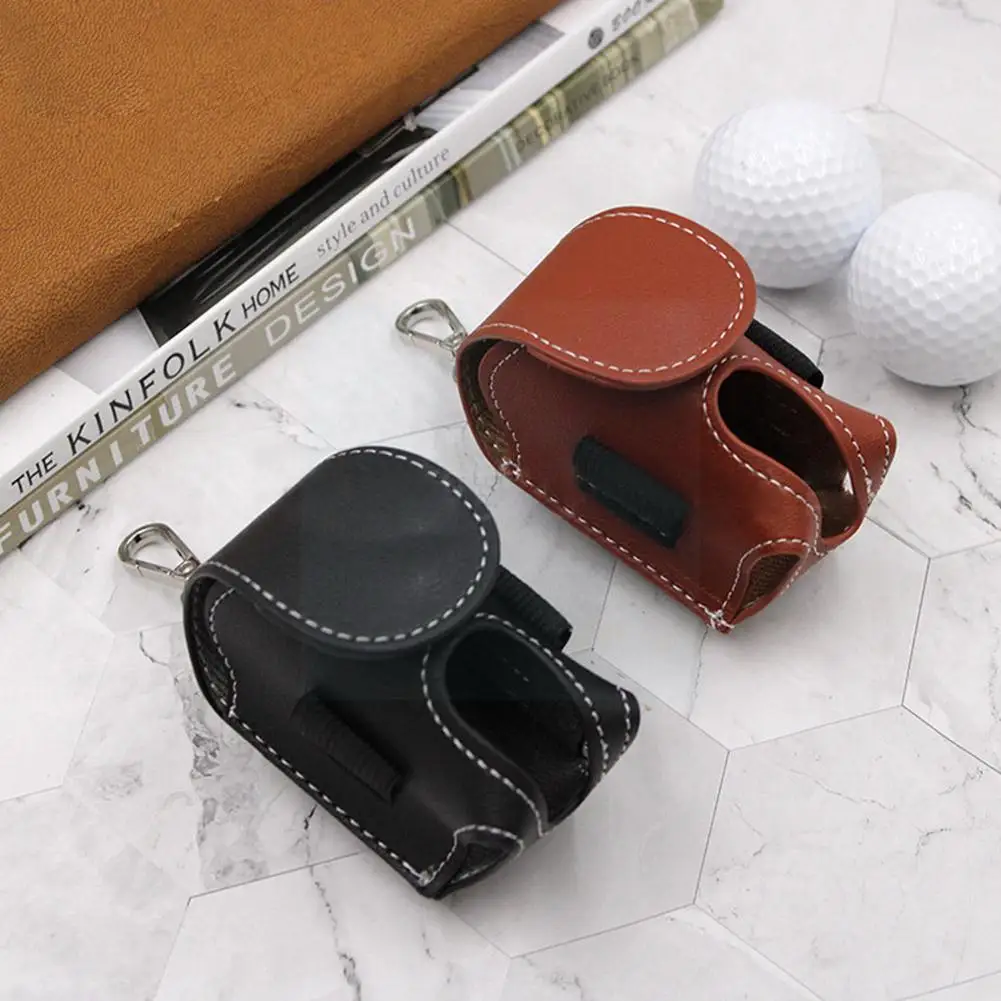 

Mini Pocket Leather Golf Ball Storage Pouch Portable Container Golf Ball Waist Golf Mini Holder Storage Waist Bag Bag Q1q7