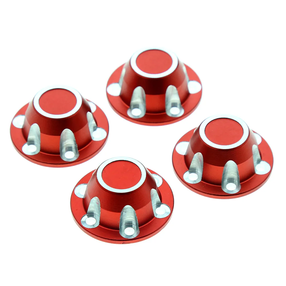

4Pcs Metal Wheel Rim Center Cap Anti-Loose Tire Nut For Axial SCX6 JEEP JLU Wrangler 1/6 RC Crawler Car Upgrade Parts