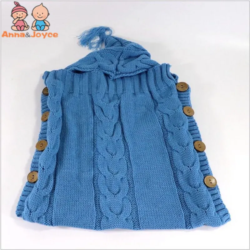 

Hot Autumn and Winter Baby Knitted Wool Sleeping Bags Buttons Pads Sleeping Bags Photo Sleeping Bags
