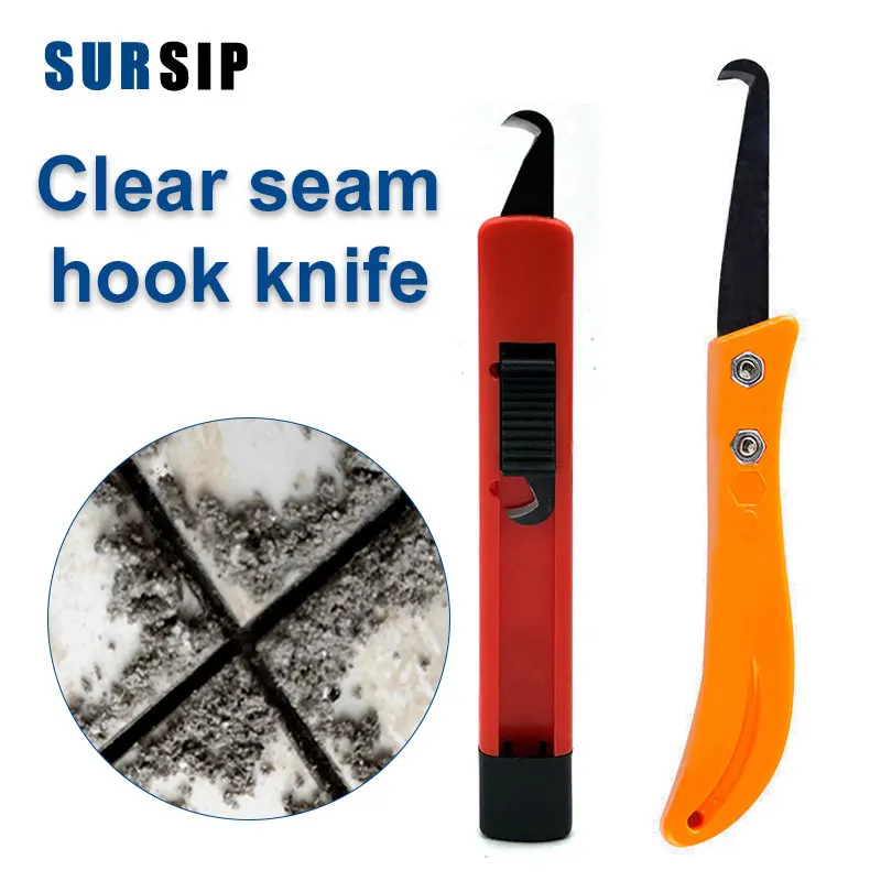 Профессиональный крючковый нож для ремонта швов плитки, инструмент для удаления старого раствора и очистки пыли, стальной конструкции, ручные инструменты.