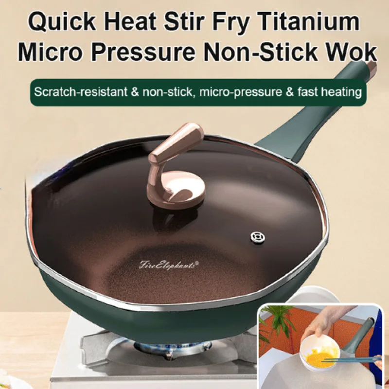 

Stone Maifan Pot Micro Thickened Pan Multi-function Universal Frying Pan Stove Gas Non-stick Octagonal Titanium Pressure Wok
