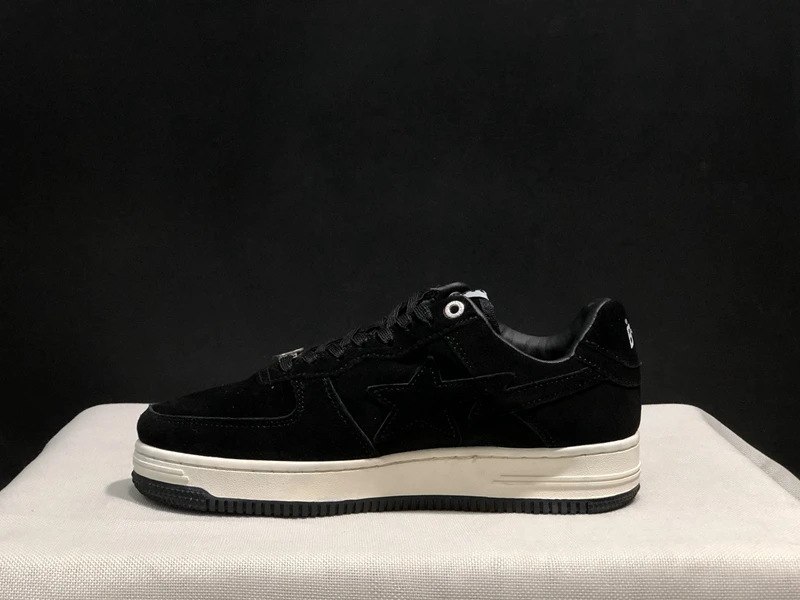 Top men's BATHING STAR SK8 women's fashionable patent leather luxury sports black and white outdoor board shaped sports shoes