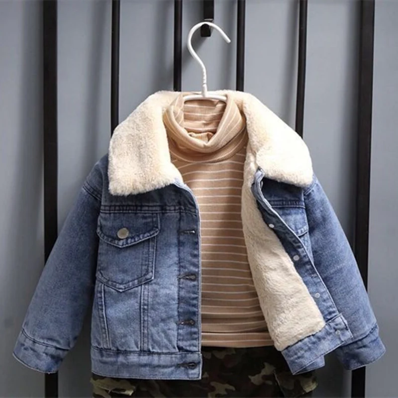 Пальто для мальчиков, куртка, верхняя одежда, топы, хлопок 2022, теплая утепленная куртка с бархатной подкладкой, Осень-зима, школьный подарок, ...