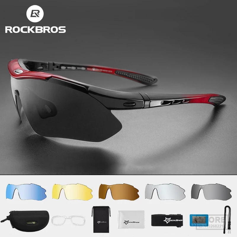 

Очки ROCKBROS Мужские поляризационные, спортивные защитные очки для велоспорта, 5 линз