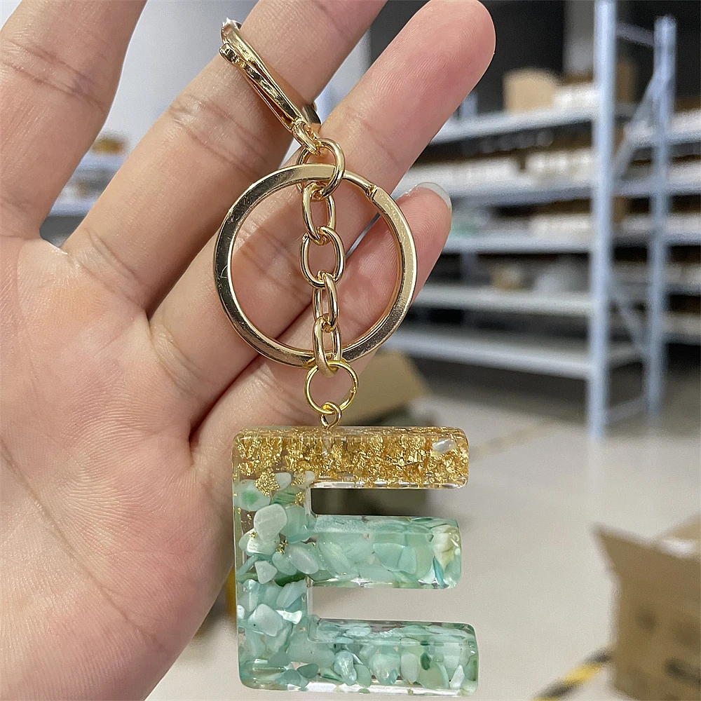 Брелок для ключей Женский креативный брелок с 26 буквами и золотым алфавитом |