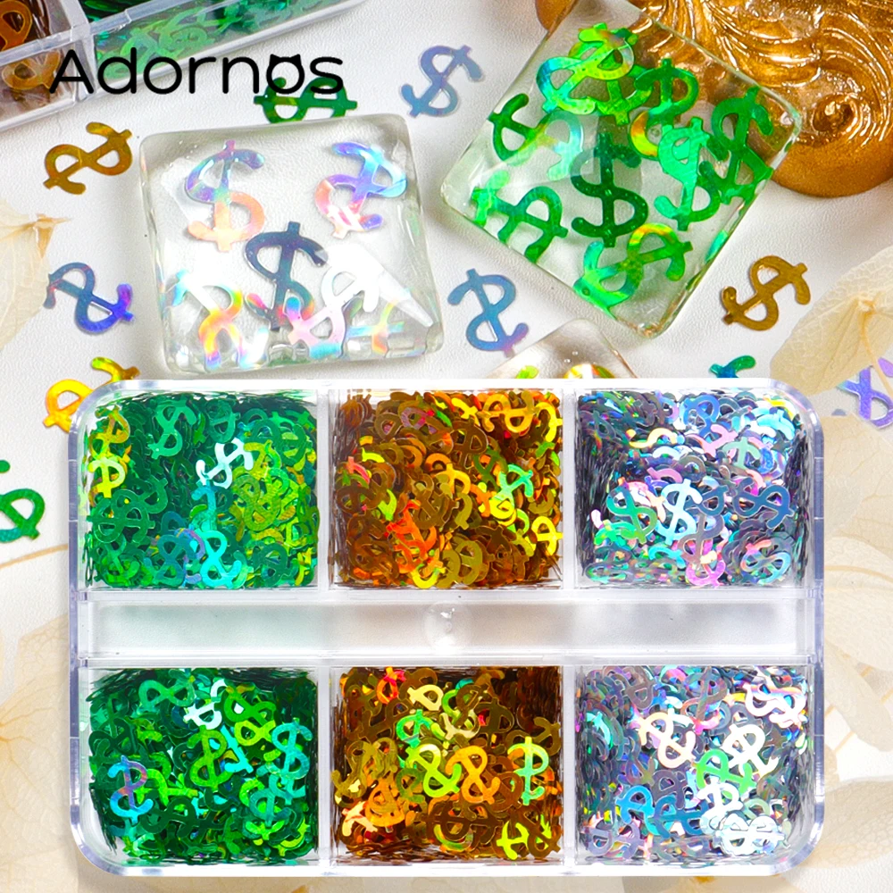 Голографические блестки в форме доллара эпоксидная смола/силиконовая форма