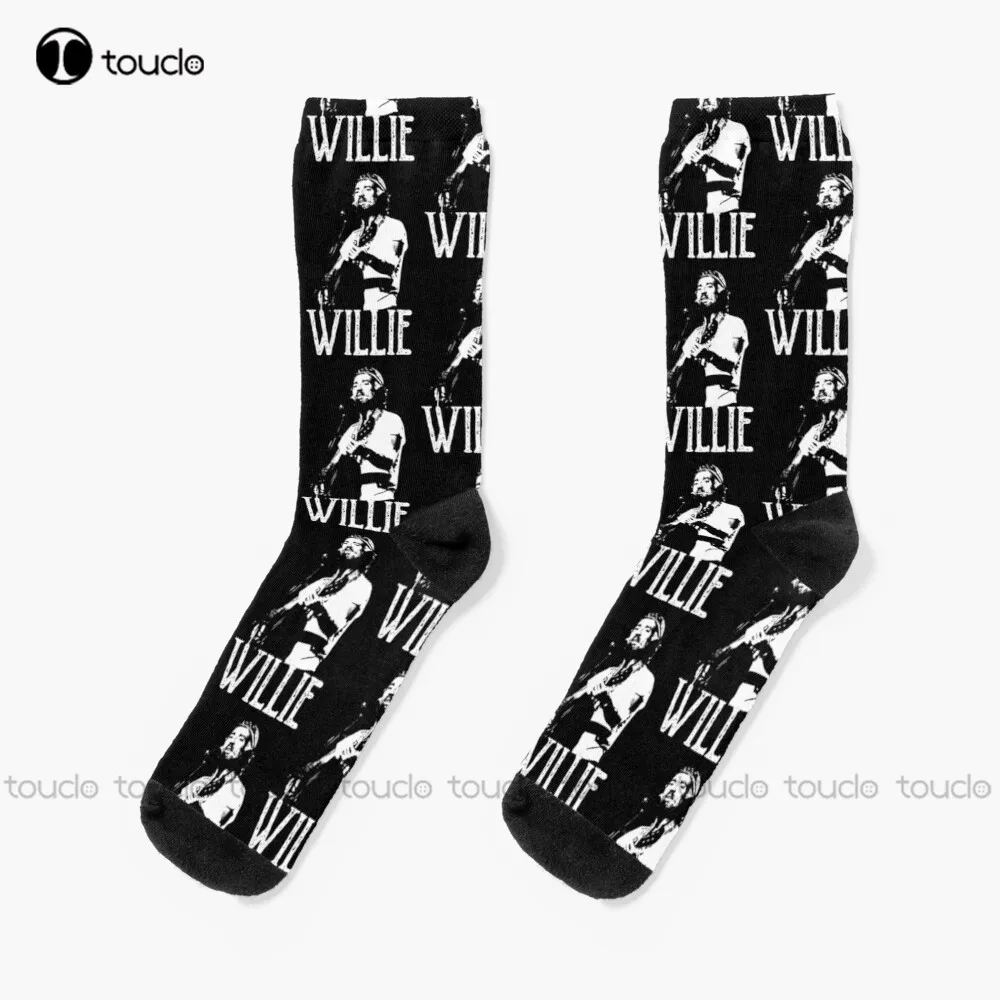 Белые носки Willie с трафаретом длинные для женщин уличные скейтборда унисекс
