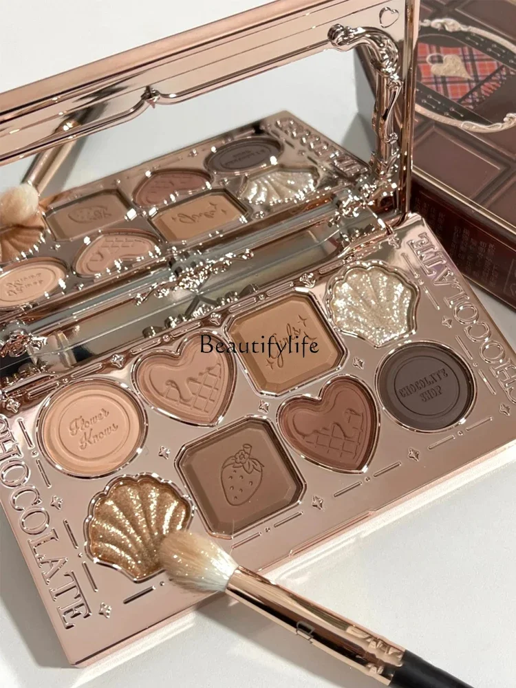 Цветок знания шоколад диск для теней восемь цветов земли цвет зеленый матовый