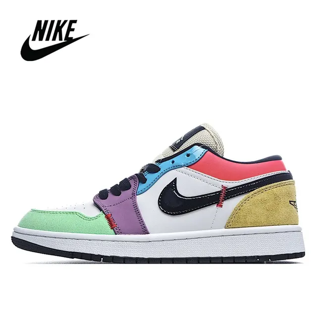 Баскетбольные туфли Nike Air Jordan 1 Low AJ1 для мужчин и женщин, размеры  36-45, 553558-611, оригинал - купить по выгодной цене | AliExpress