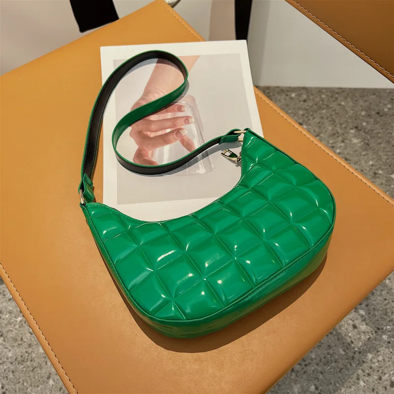 

Роскошная дизайнерская сумка из искусственной кожи, Повседневная однотонная дамская сумочка на плечо, модный миниатюрный саквояж в форме п...