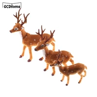 new simulation christmas deer christmas elk plush reindeer christmas decoration fairy garden miniatures props home decor gift