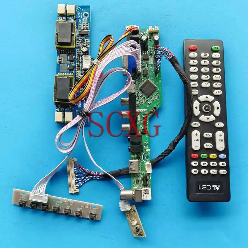 

LED LCD Monitor Matrix Controller Board Fit M201EW02 CLAA201WA04 1680*1050 20.1" 4CCFL Kit 30Pin LVDS VGA AV USB HDMI-Compatible