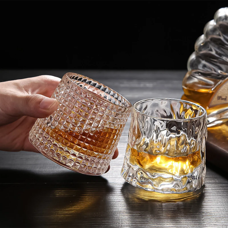Универсальная Стеклянная Чашка Для Виски Прочная Круглая Посуда Коктейлей Вина