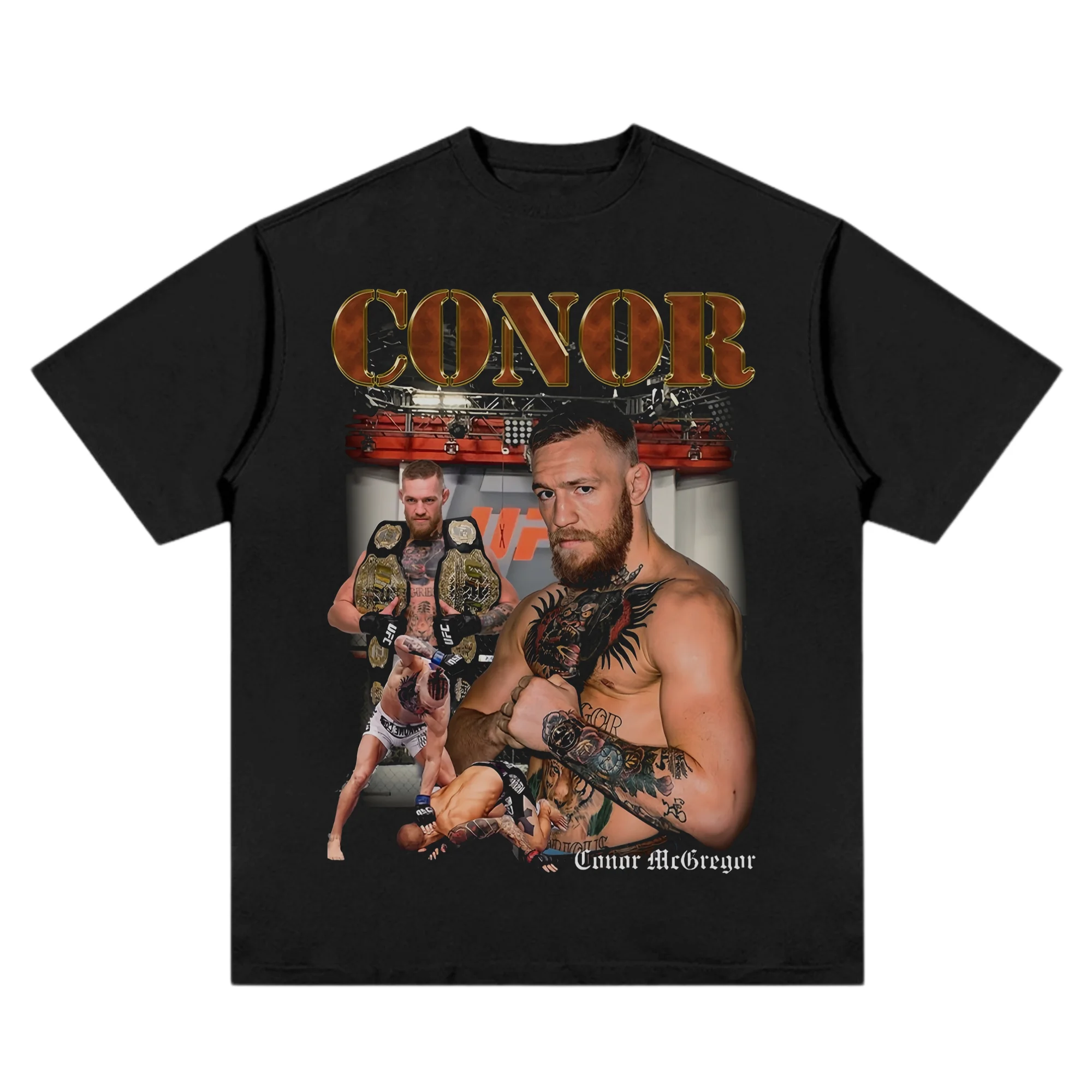 Хлопковая Футболка UFC Fighting Conor McGregor Унисекс С Круглым Вырезом