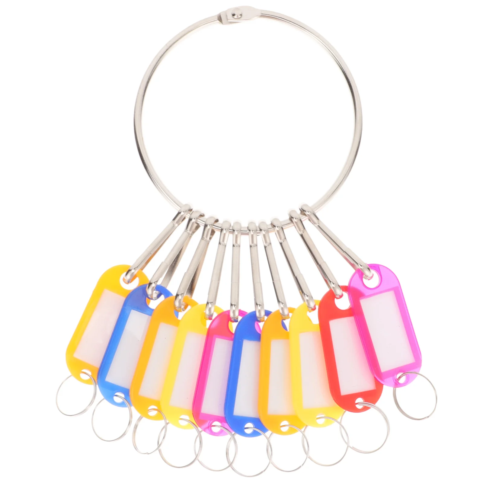 

Hanging Key Tag Plastic Chain Labels Portable Chains Hotel Tags Colorful Keychain Identifiers