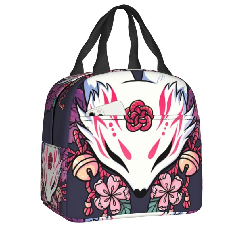 

Custom Fox Spirit Lunch Bag Thermal Cooler Insulated Lunch Box for Women Kids School Work Picnic Food Tote Container