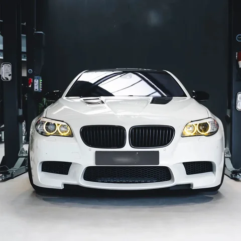Желтый ангельский глаз для BMW F07 F10 F11 2011 2012 2013, ксеноновая фара Pre-LCI OEM 63127262731   Светодиодный модуль дневных ходовых огней DRL