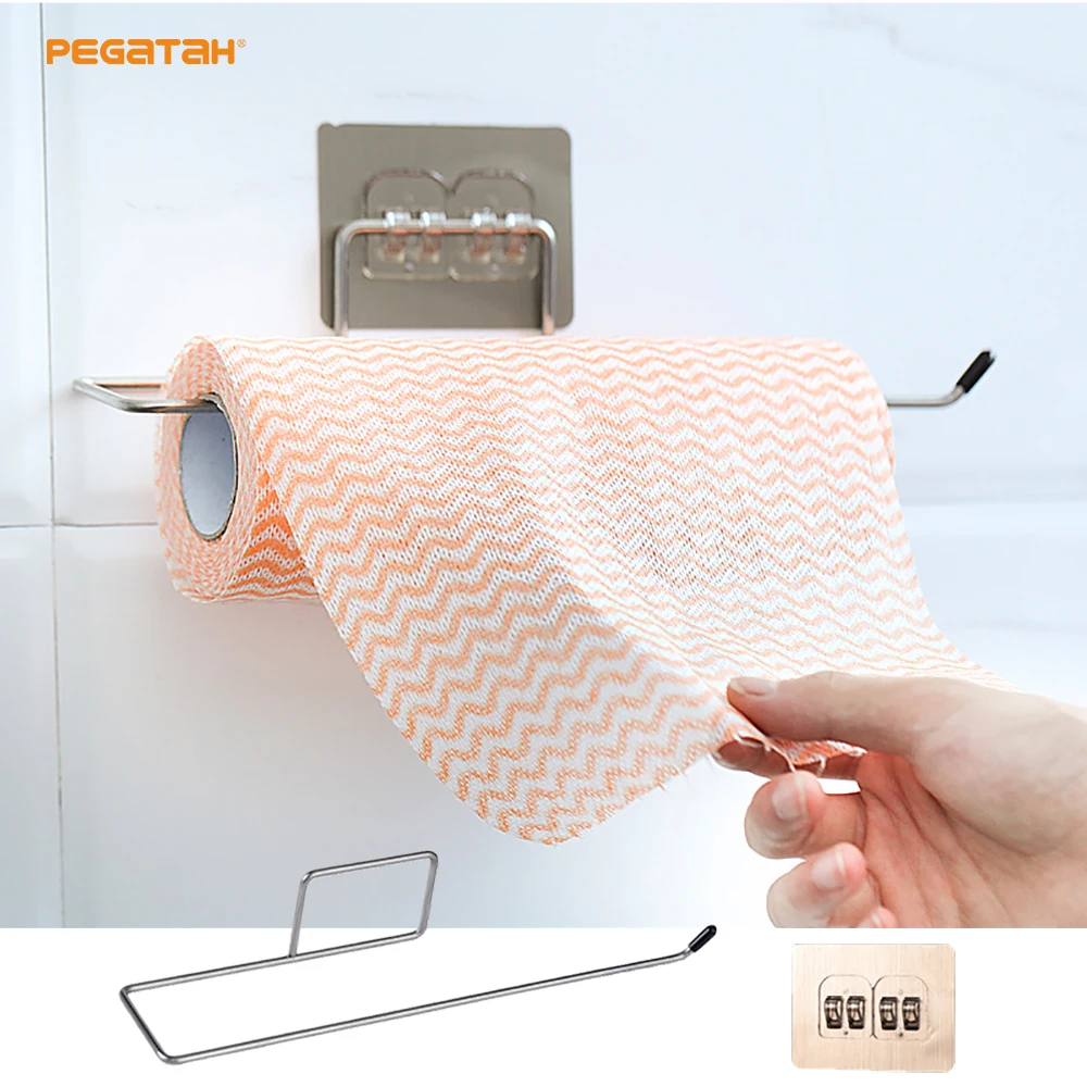 

Toilet Paper Tissue Towel Holder Hanging Kitchen Bathroom Toilet Paper Holders Roll Paper Holder Towel Rack Stand Storage Rac