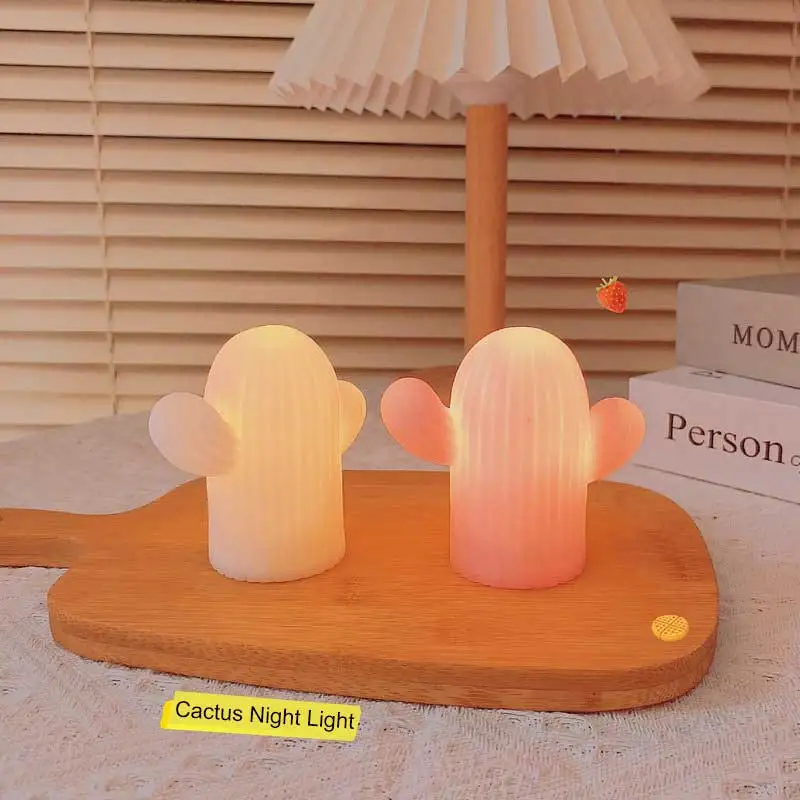 

Home Decore Kawaii Cactus Night Light Lamp Decoration Bedroom Bedside Lamp Girls Gift Dream Luminous Gifts Home Accessories