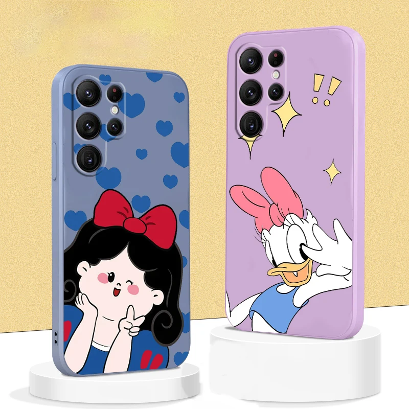 

Liquid Rope Funda Disney Princess Donald Duck Phone Case For Samsung Galaxy S22 S21 S20 FE S10 Note 20 10 Plus Lite Ultra 5G