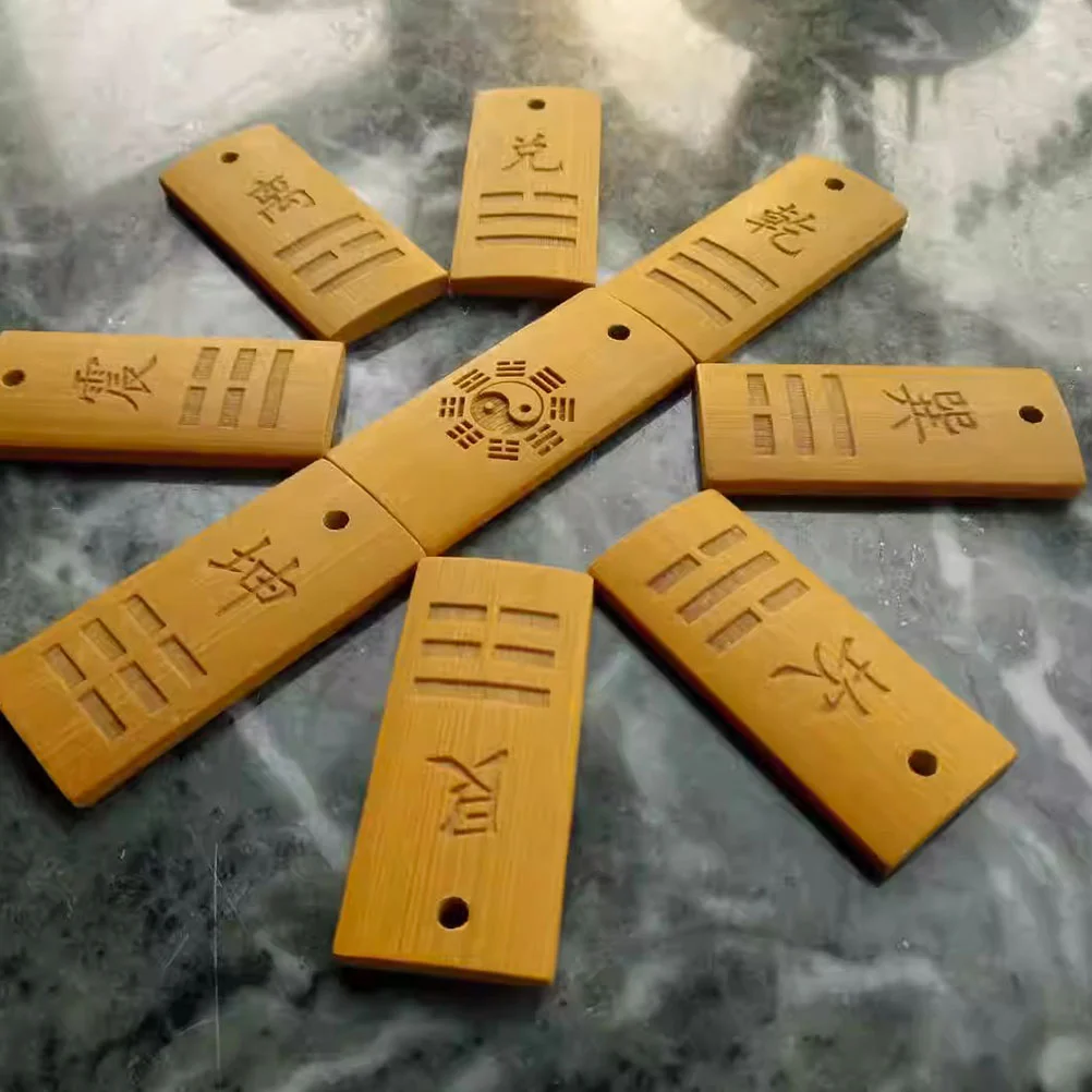 9 шт. I Ching Bagua обучающие инструменты Тай гадание фэн-шуй расчет бамбуковая трубка