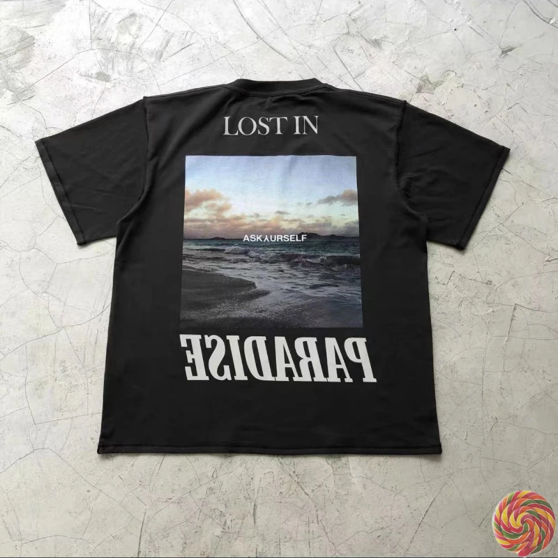 

Reflective Men Women Khaki Black T Shirt Askyurelft T-shirt
