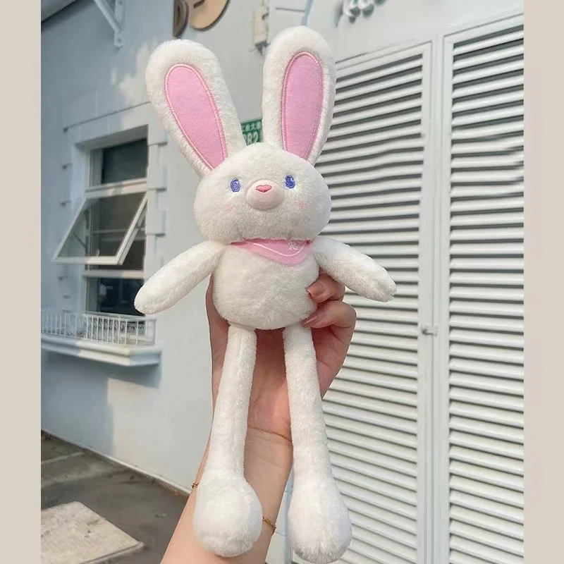 New Pulling Ears Rabbit Plush Toy Baby Toys Soft Bunny Doll Children Toys Gifts for Girls Keychain Plushies Toys for Children images - 6