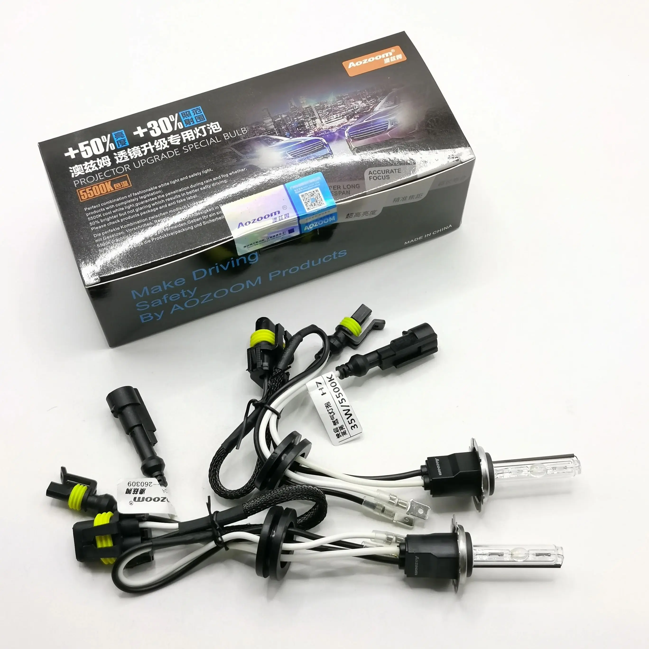 Оригинальные ксеноновые лампы Aozoom 35W H1 H3 H7 h8 h9 H11 HB3 HB4 d2h 9012 HIR2 шарики 30%UP Яркость 12 В