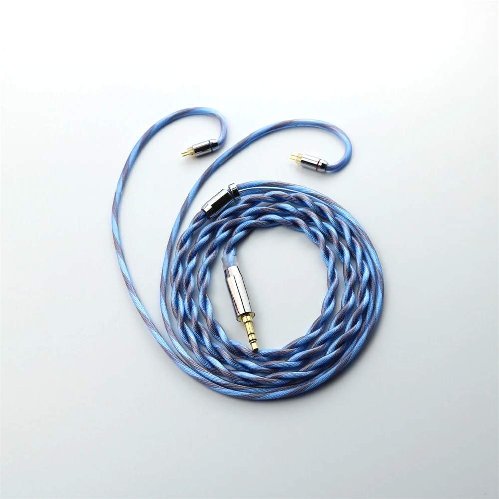 

4 Core LITZ Cable OCC Single Crystal Copper HiFi Earphone Upgraded Cable 3.5mm Plug MMCX SE846 SE535 IEMS Custom Service Wire