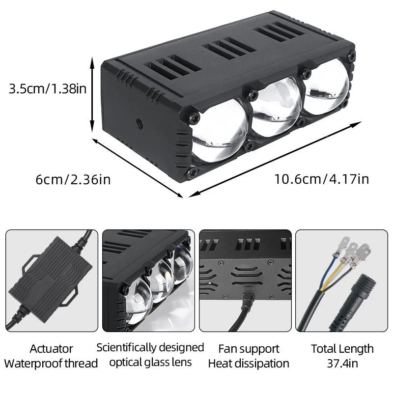 2 шт. мотоциклетные светодиодные фары 12 В яркие фонари лампы для мотоцикла Moto