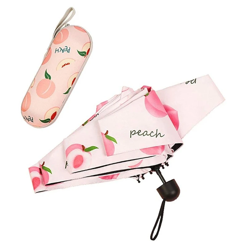 

Folding Umbrella Fruit Series Mini Umbrella Portable Rain Or Sun Umbrella Rain Proof And UV Protection Travel Umbrella