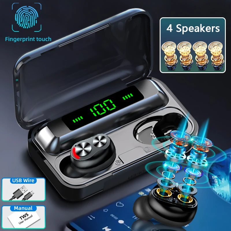 TWS беспроводные наушники-вкладыши Bluetooth наушники HD стерео гарнитура спортивные с