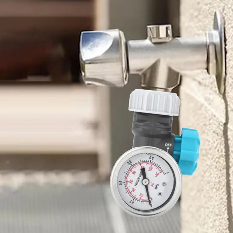 

Water Pressure Regulator Adjustable Relief Valves Gauge Water Pressure Maintaining Valves Durable Lawn Hose Home Garden Supplies