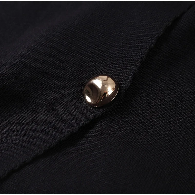 Однотонный вязаный кардиган с v-образным вырезом женский свободный однобортный