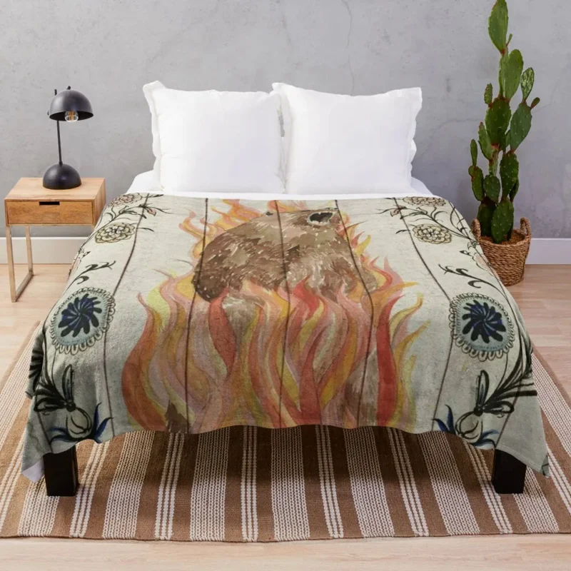 

M-idsommar B-ear PaintingThrow Blanket