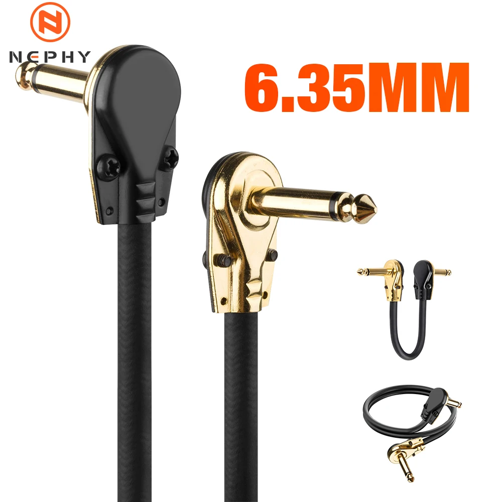 Позолоченный кабель с разъемом 6 35-6 35 мм 90 градусов для моноразъема электронной