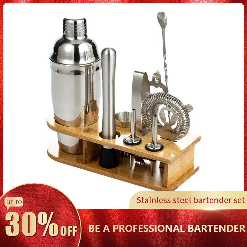 

Cocktail Shaker Making Set,9pcs Bartender Kit for Mixer Wine Martini, Stainless Steel Bars Tool, Home Drink Party Accessories