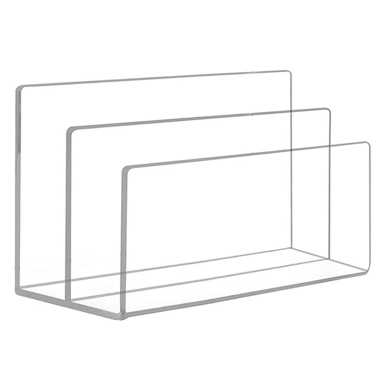 

Desk Sorting Organizer 2 Compartments Acrylic File Rack Transparent File Sorter Desktop File Manager For Documents