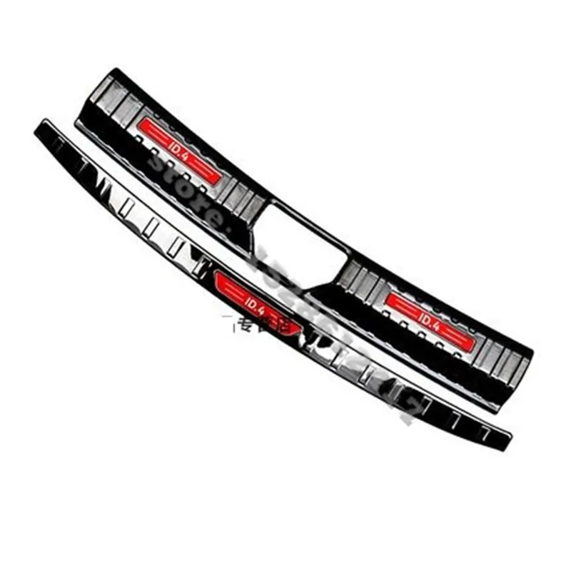 

Для Volkswagen ID.4 для VW ID4 2021-2022 протектор заднего бампера из нержавеющей стали для автомобиля порог Защитная крышка багажника отделка автомобил...