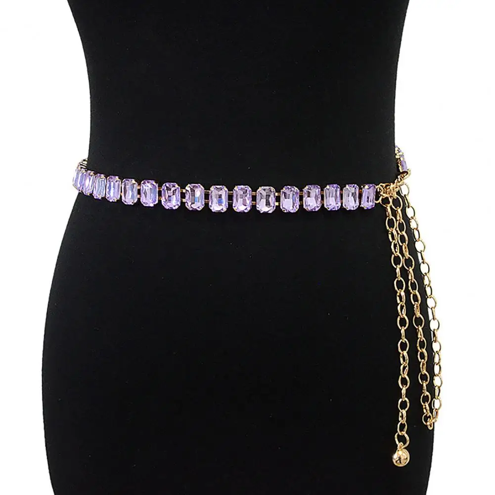 

Fashion Jewelry Lightweight Faux Crystal Girls Waist Chain for Party