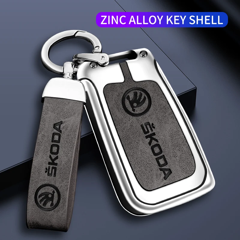 

Car Key Case Shell Auto Emblem Keychain Ring For Skoda Octavia Superb Rapid Karoq Fabia Kodiaq Scala Kamiq Citigo Yeti Roomster