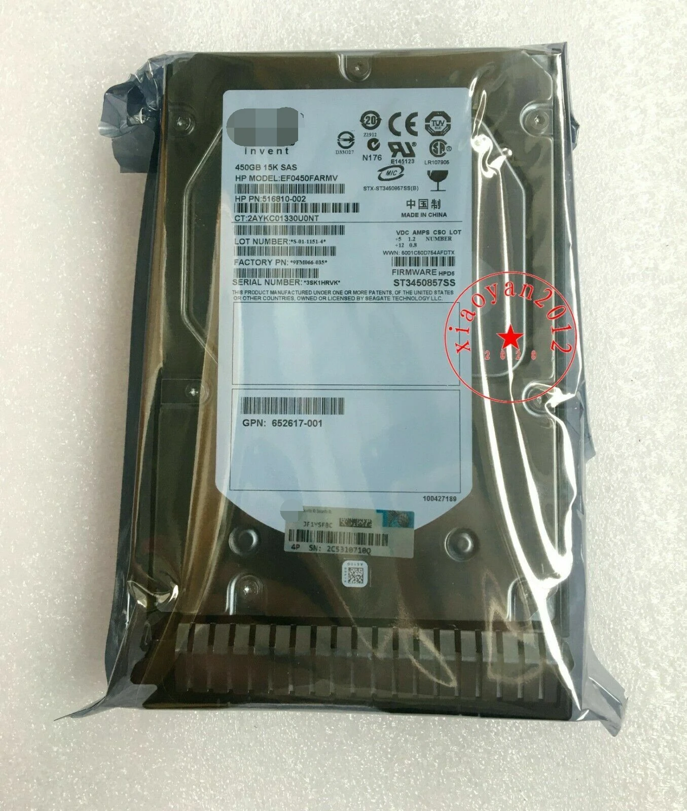 

FOR HP 652615-B21 G8 G9 server hard disk 450G 15K SAS 3.5 653951-001