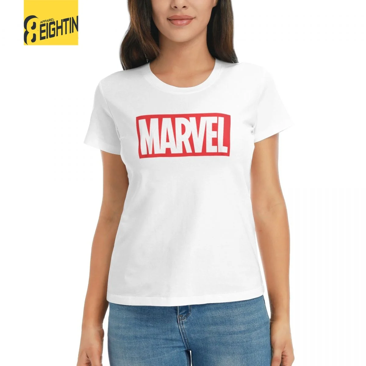 

Футболка женская с логотипом Marvel, 100% хлопок