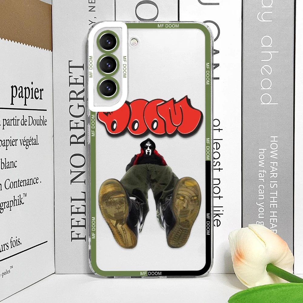 Hot Singer MF DOOM Poster Clear Phone Case for Samsung A55 A54 A53 A51 A70 A32 A31 A22 A13 5G Transparent Soft Covers Art Fundas